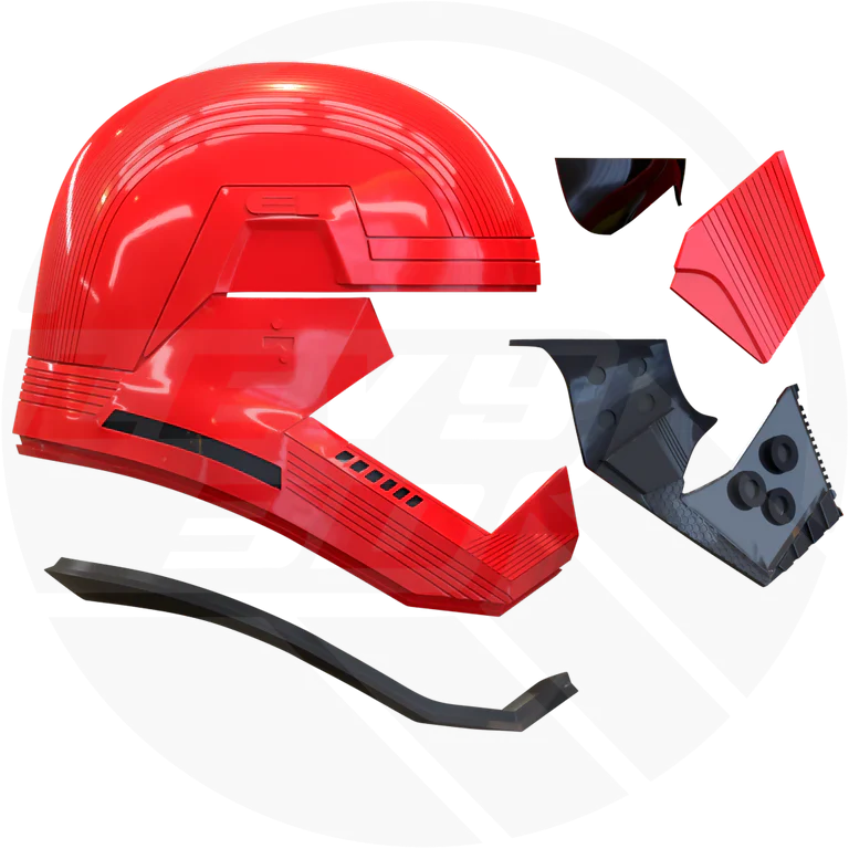 Red Trooper Helmet - Image 2