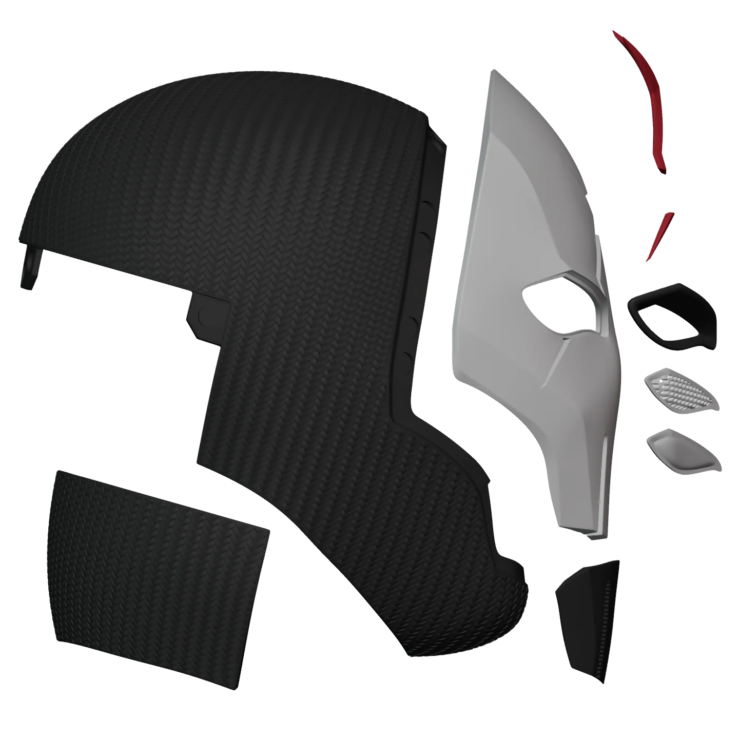 Red X Helmet 3D Printing Model - Image 8