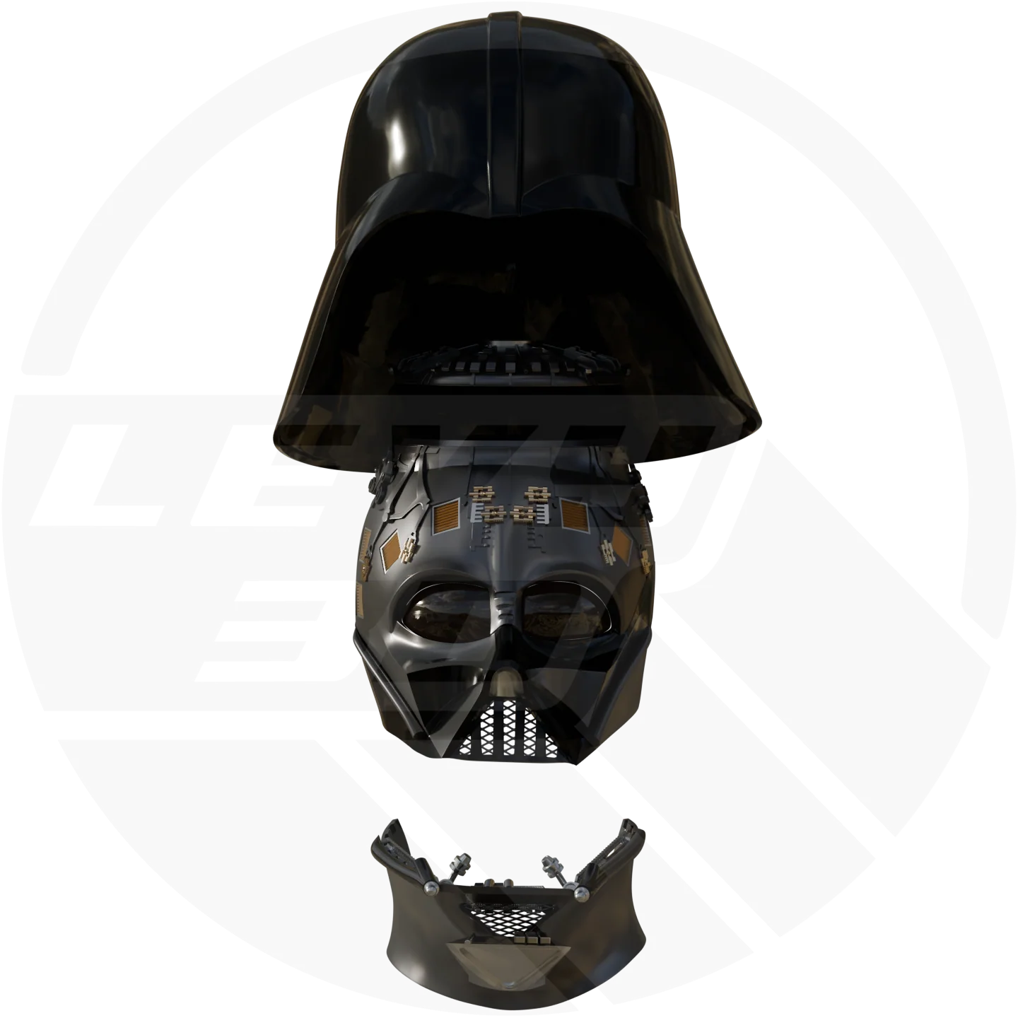 ROTJ Dark Space Wizard Helmet 3D model - Image 10