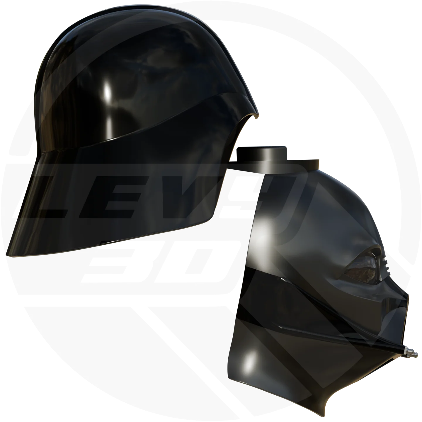 ROTJ Dark Space Wizard Helmet 3D model - Image 8