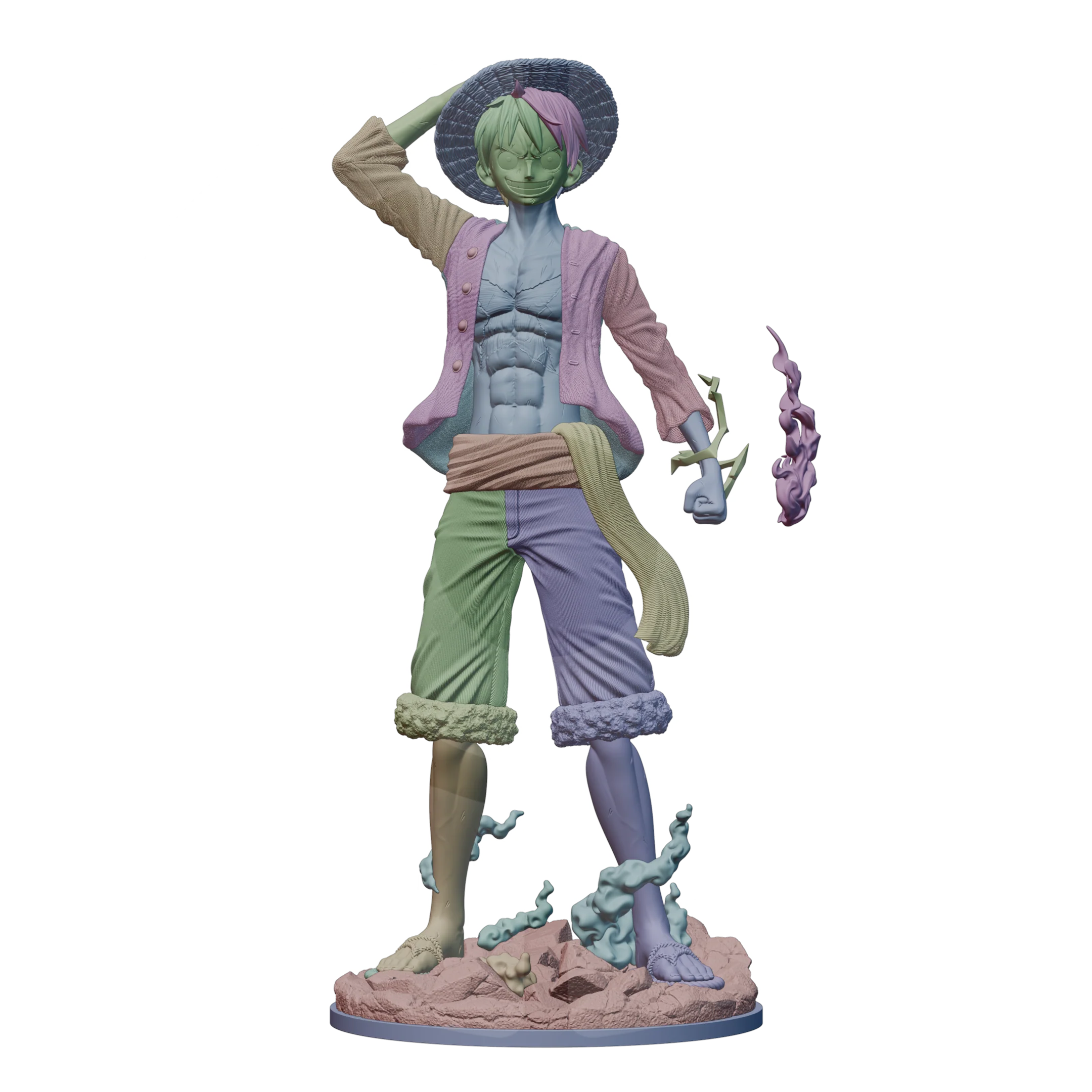 Rubber Man Wano Life Size Statue File - Image 2
