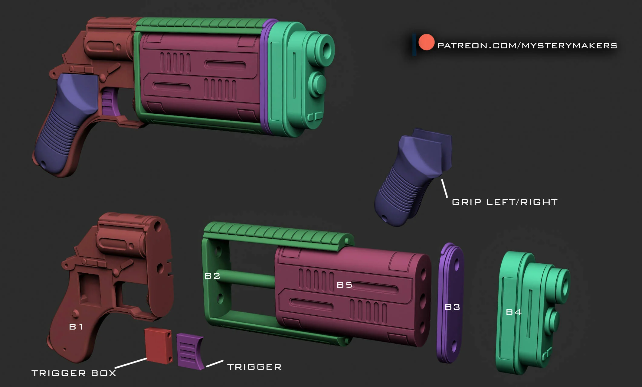Sci fi space pistol - Image 3