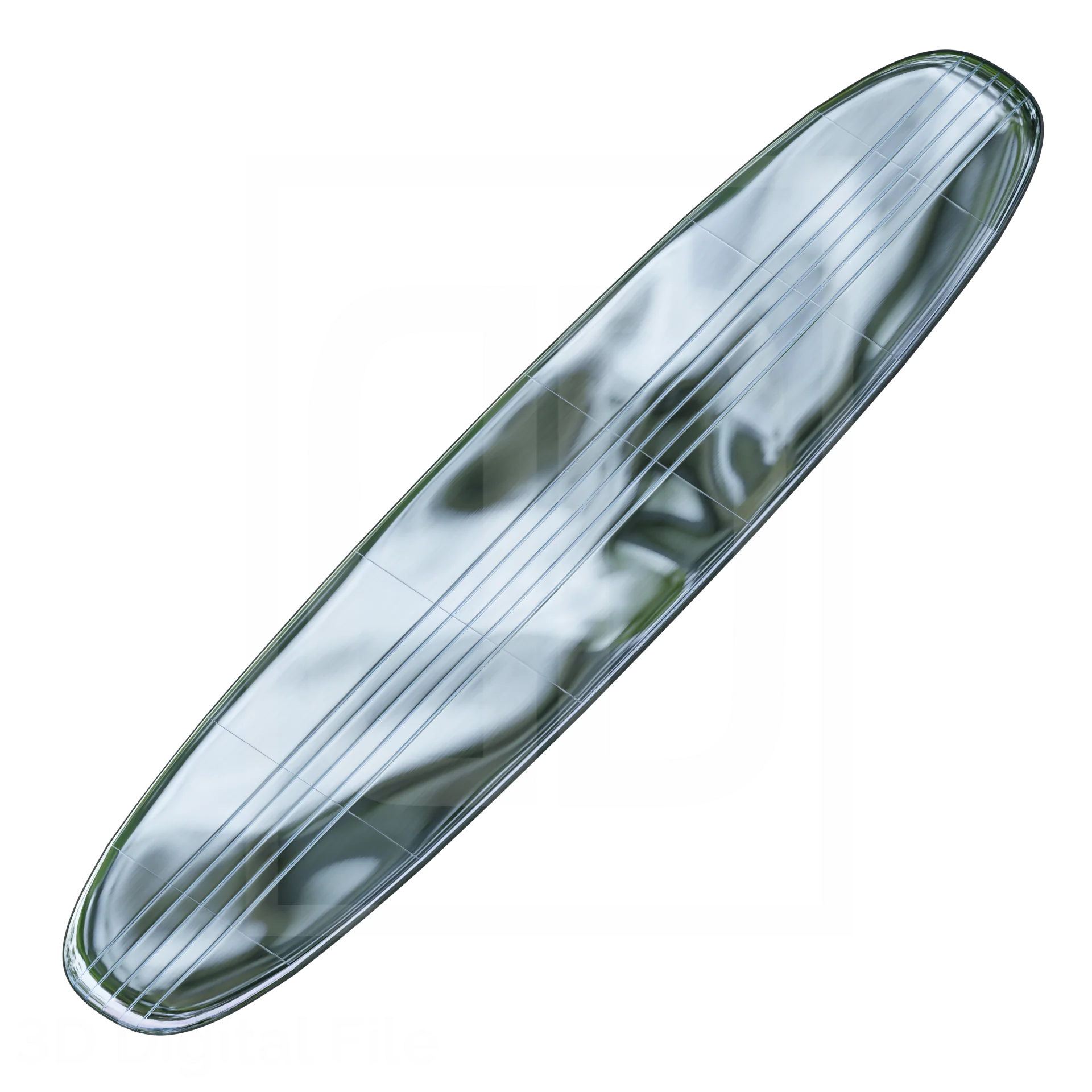 Shiny Cosmic Skater Board 3D Model