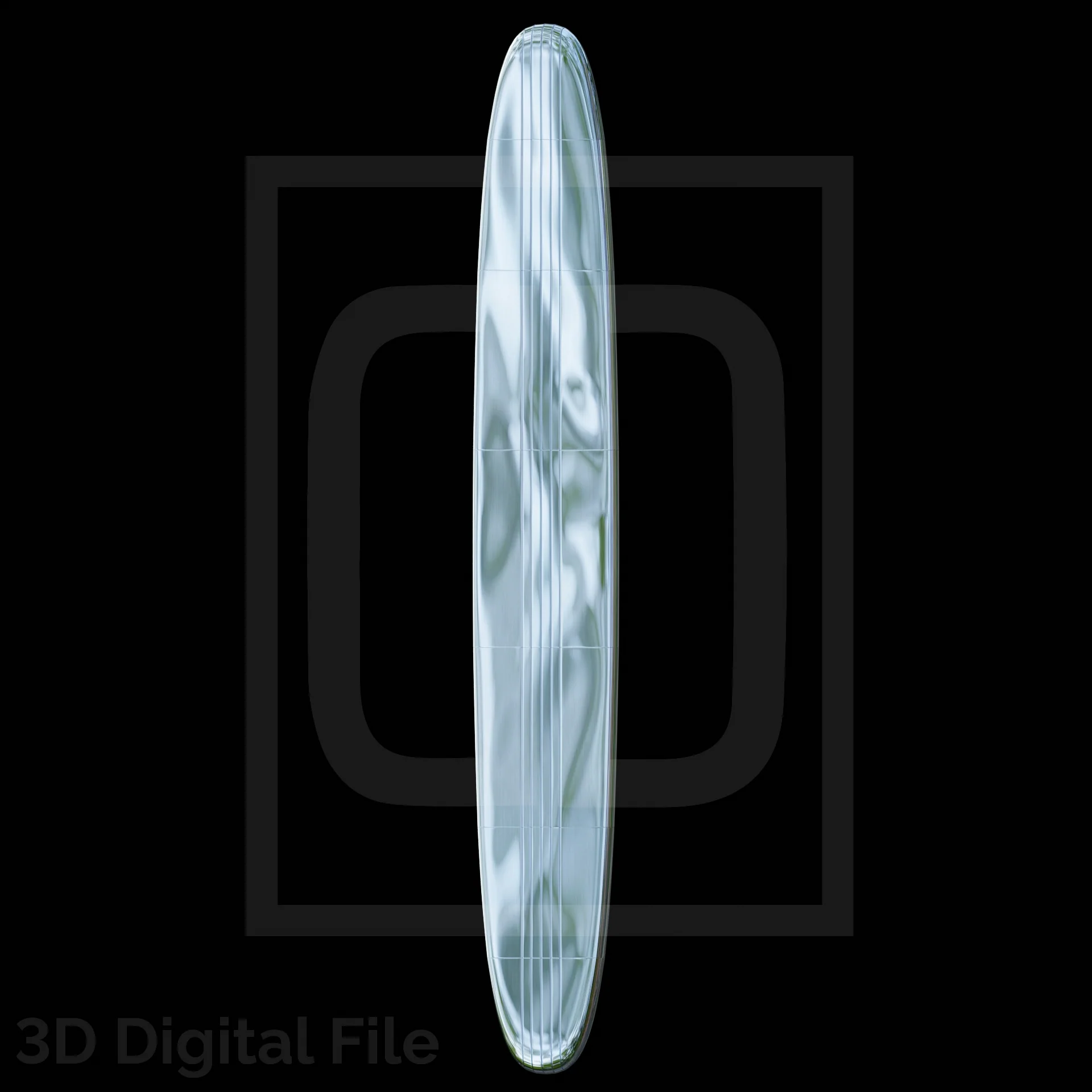 Shiny Cosmic Skater Board 3D Model - Image 4
