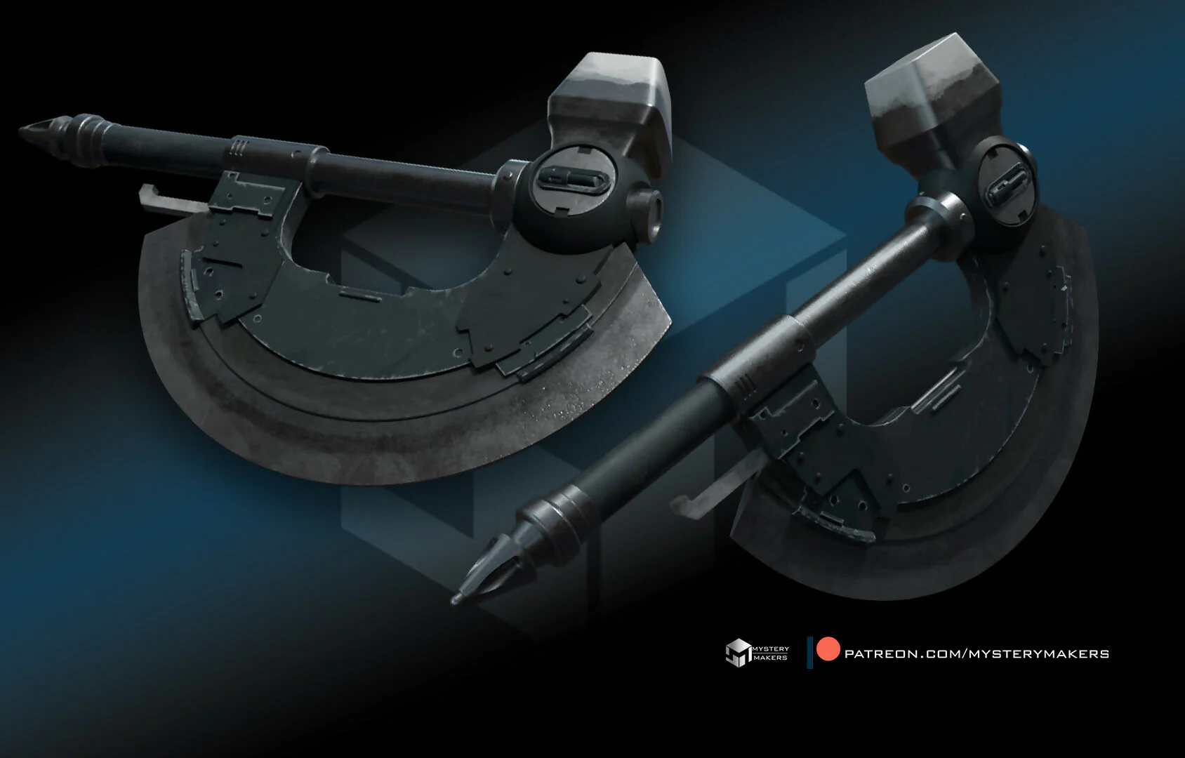 Space Axe with wall stand - Image 2