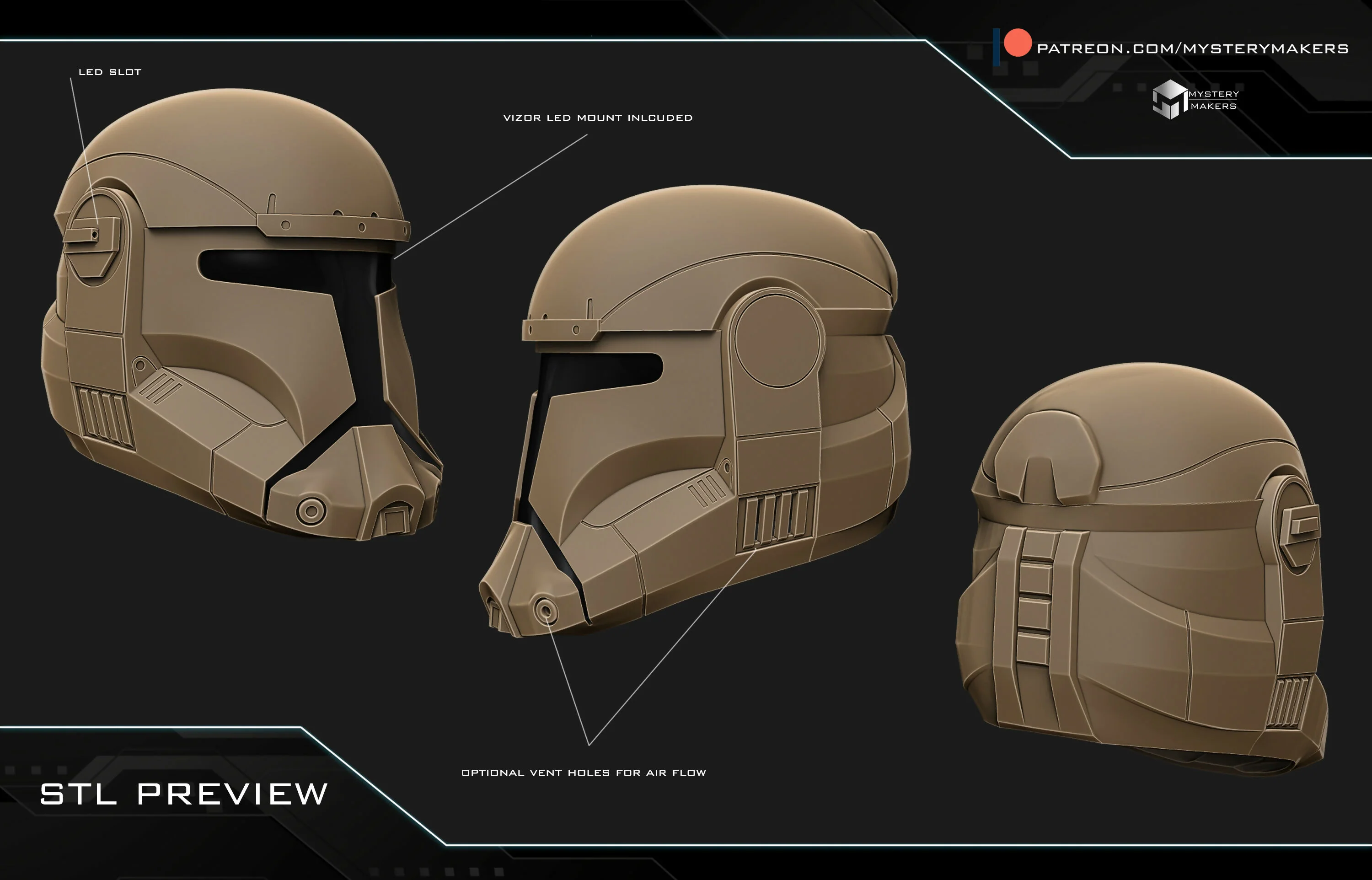 Space soldier helmet - Image 3