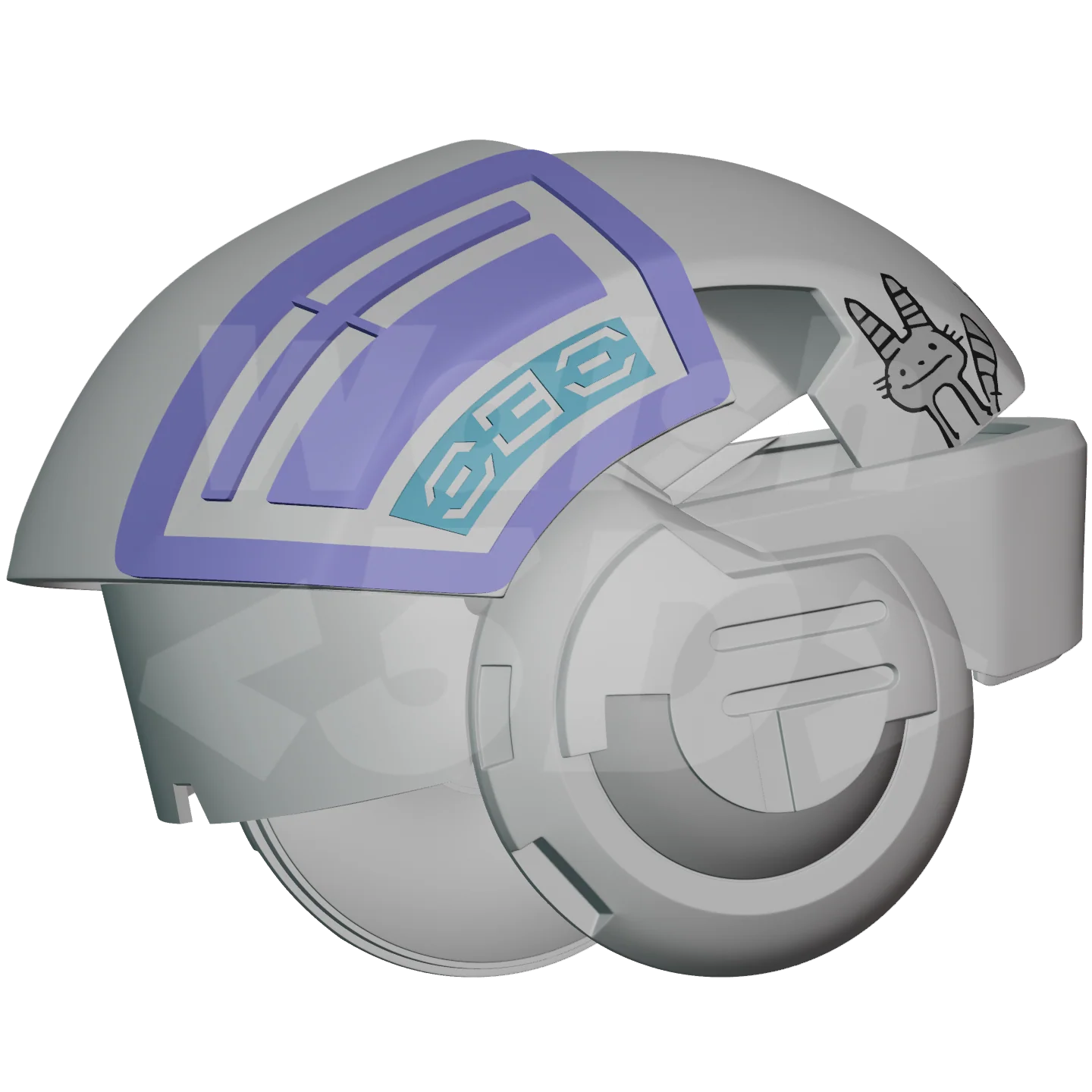 Space Speeder Bike Helmet 3D Print Model - Image 10