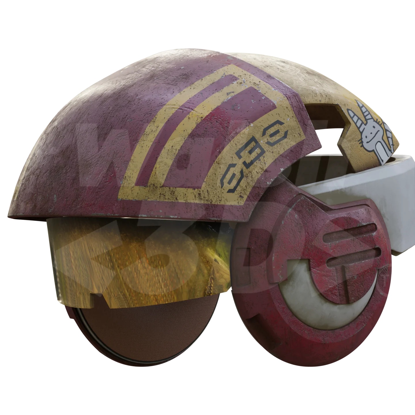Space Speeder Bike Helmet 3D Print Model - Image 4