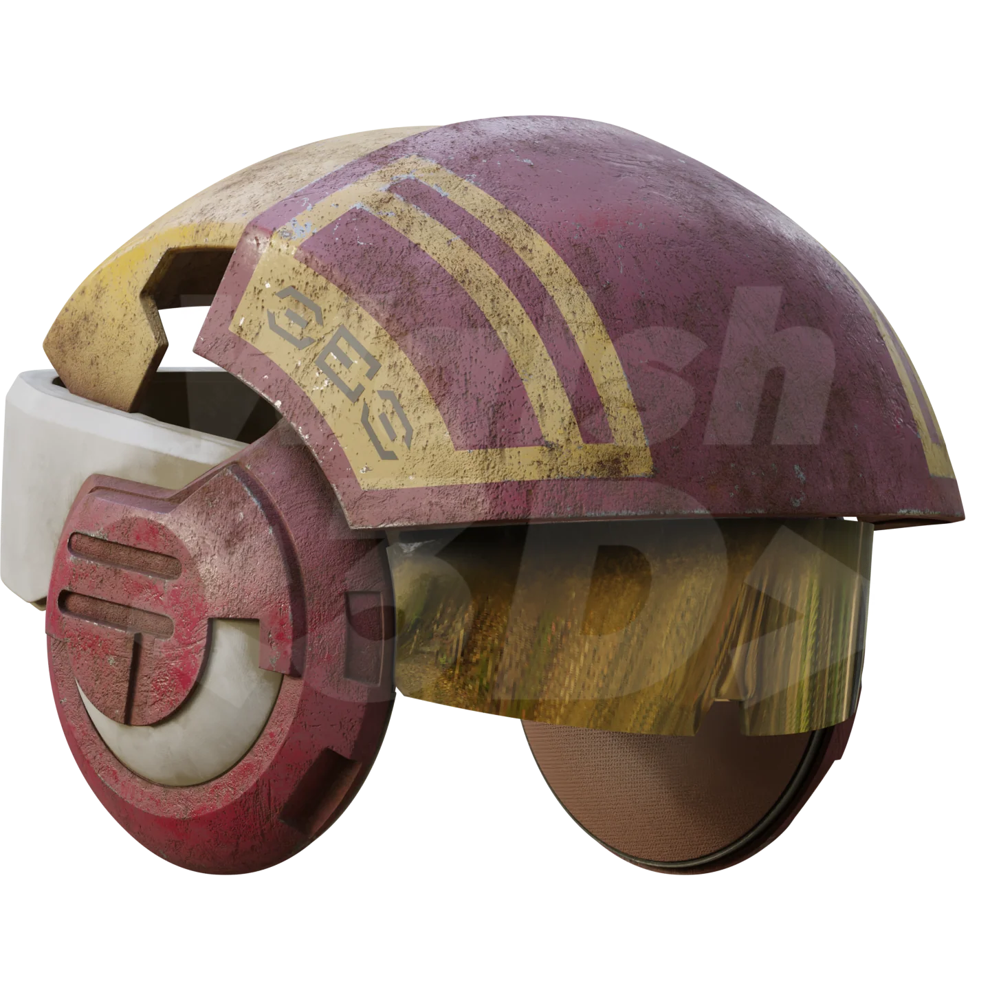 Space Speeder Bike Helmet 3D Print Model - Image 6