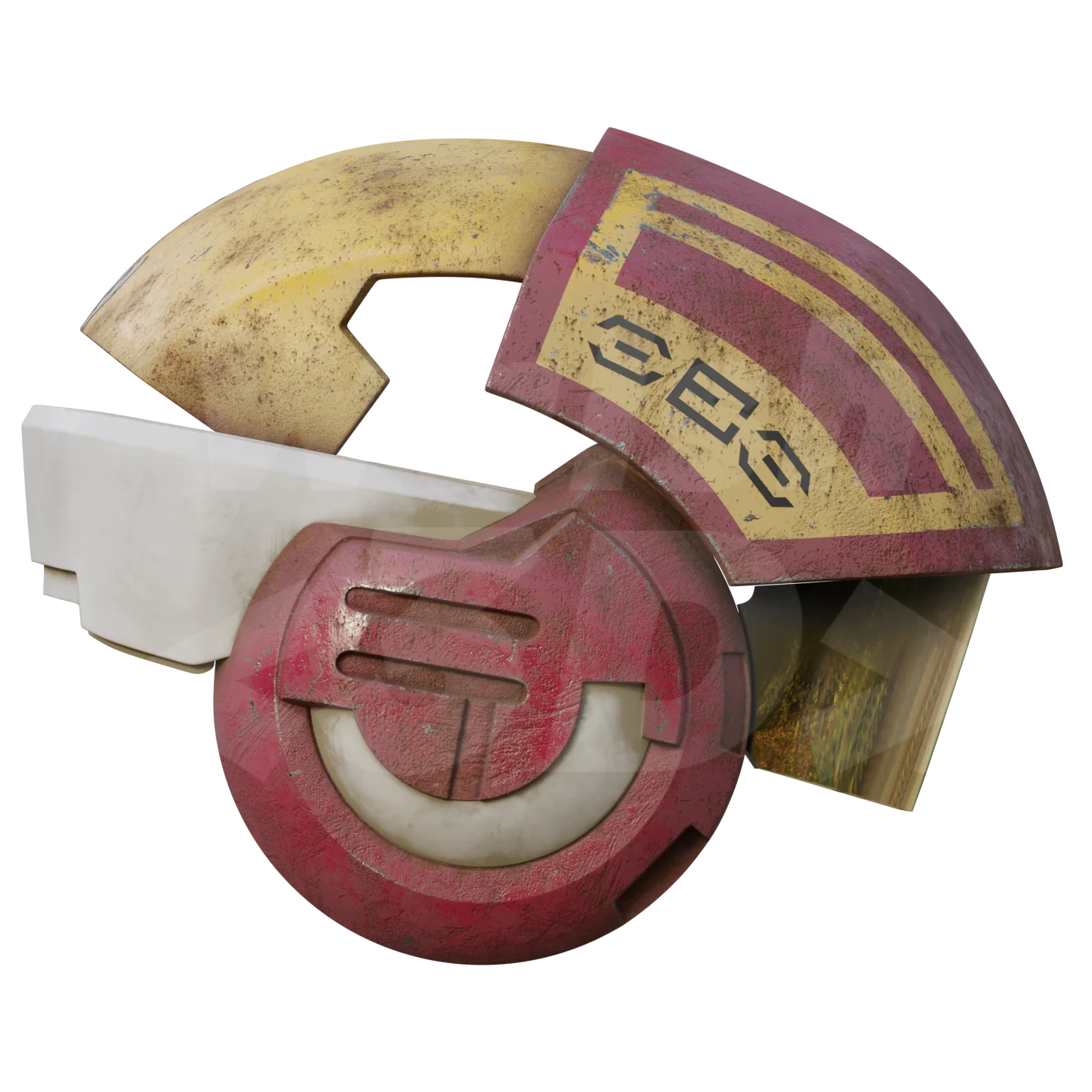 Space Speeder Bike Helmet 3D Print Model - Image 7