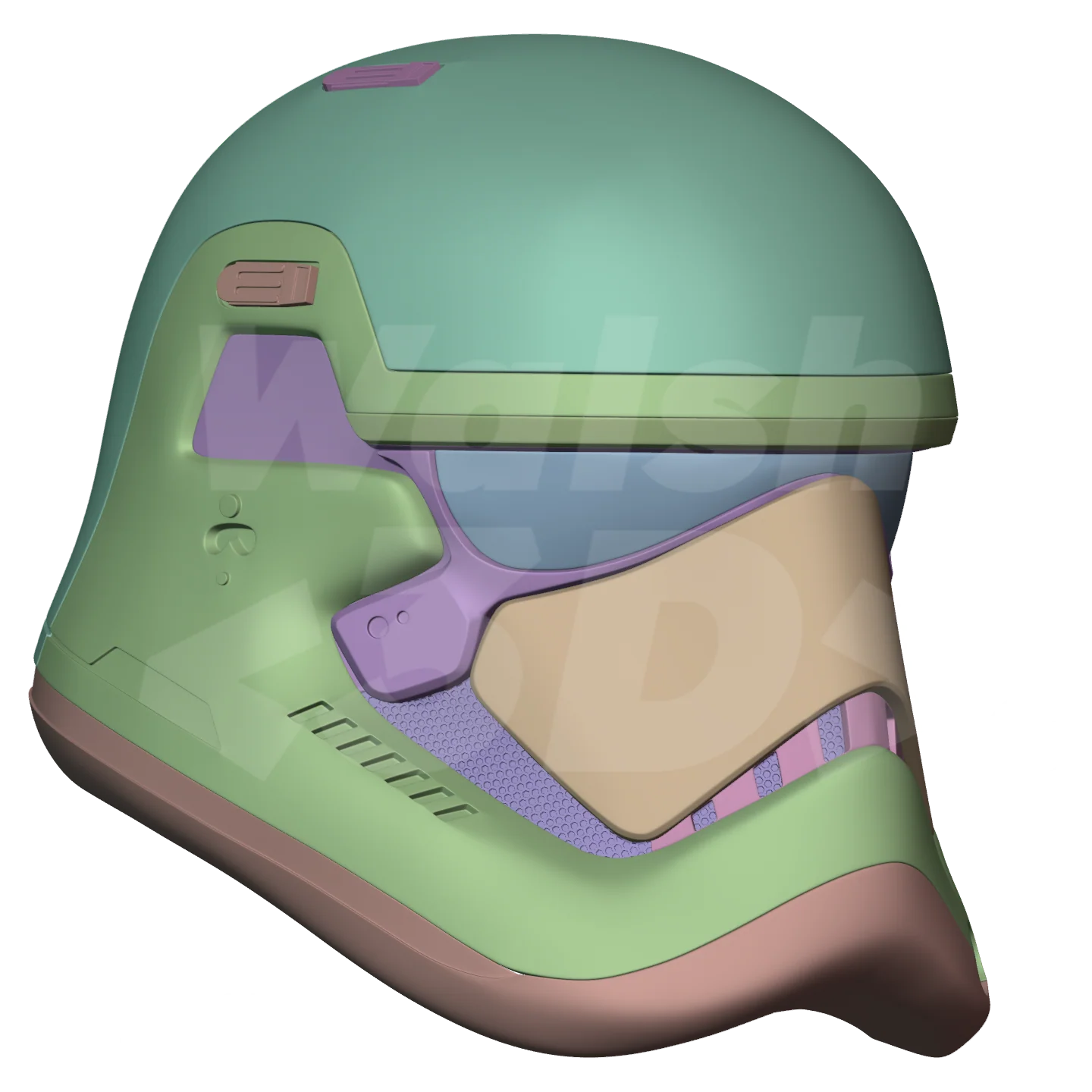 Space Trooper Helmet 3D Print Model - Image 7