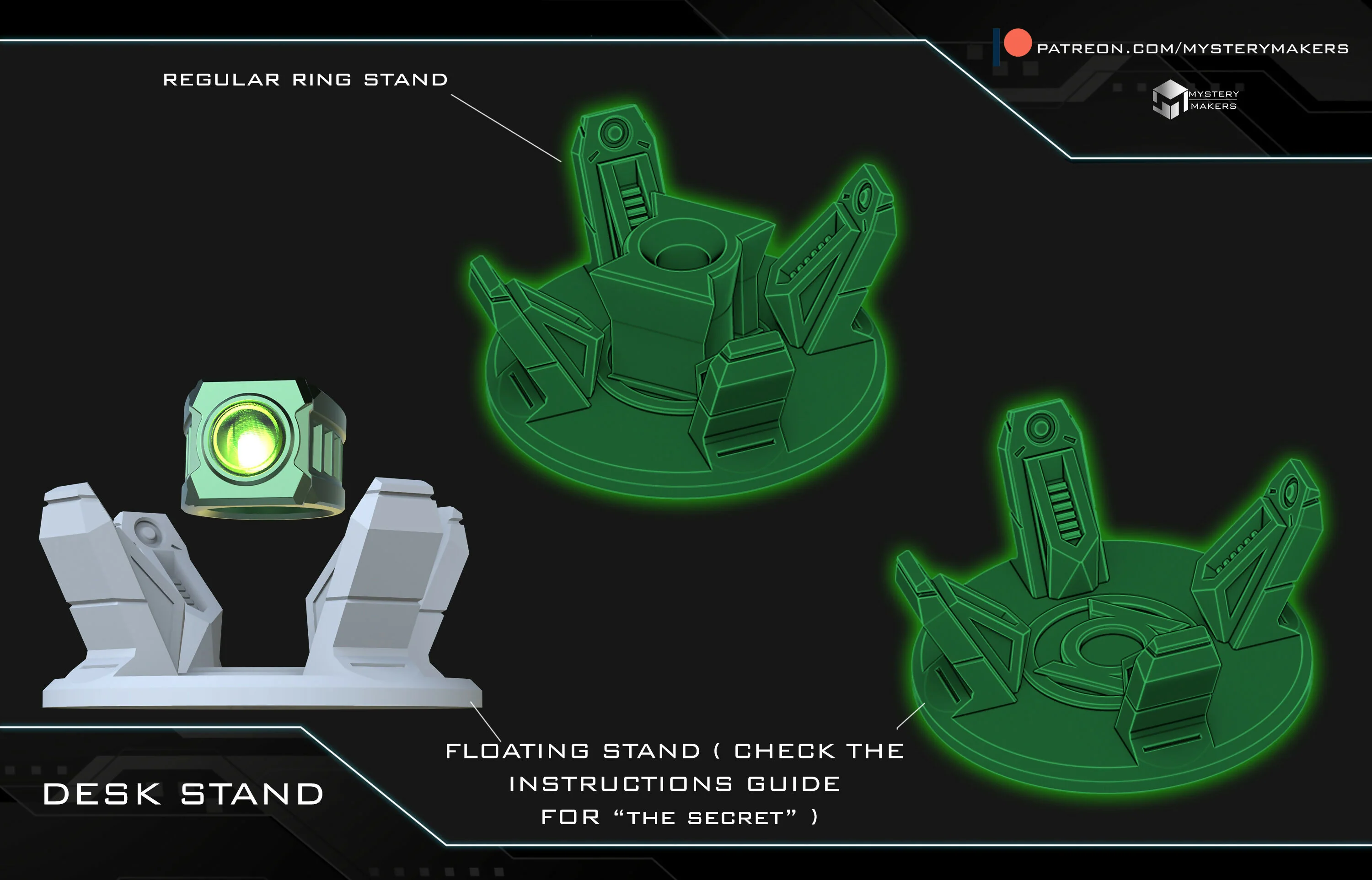 Space warriors light up rings with floating stand - Image 3
