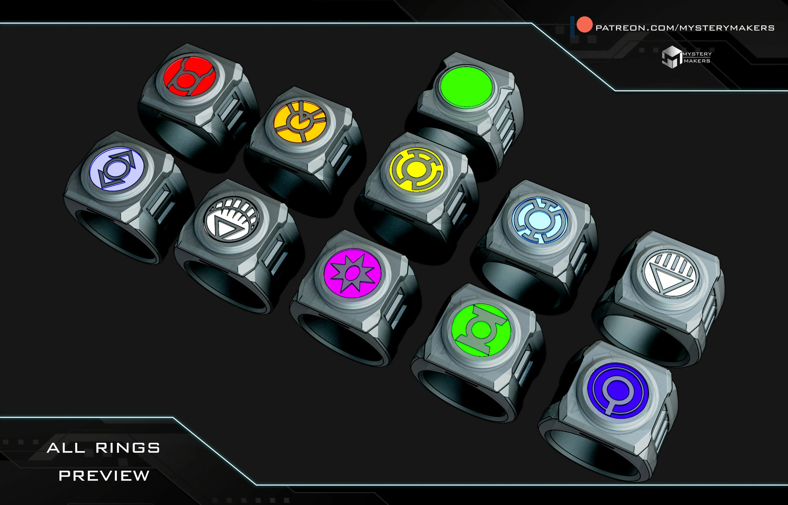 Space warriors light up rings with floating stand - Image 5