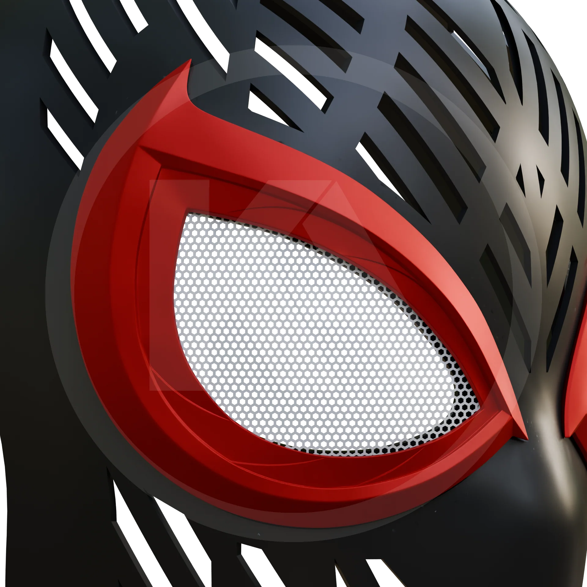 Spider Hero Miles Faceshell 3D printable model - Image 6