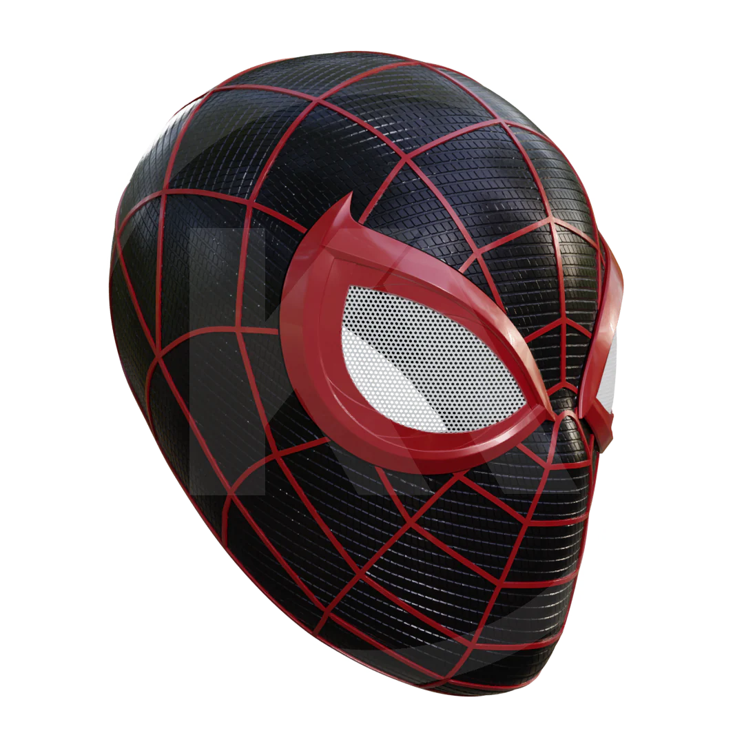 Spider Hero Upgraded Miles Helmet 3D Printable Model - Image 3