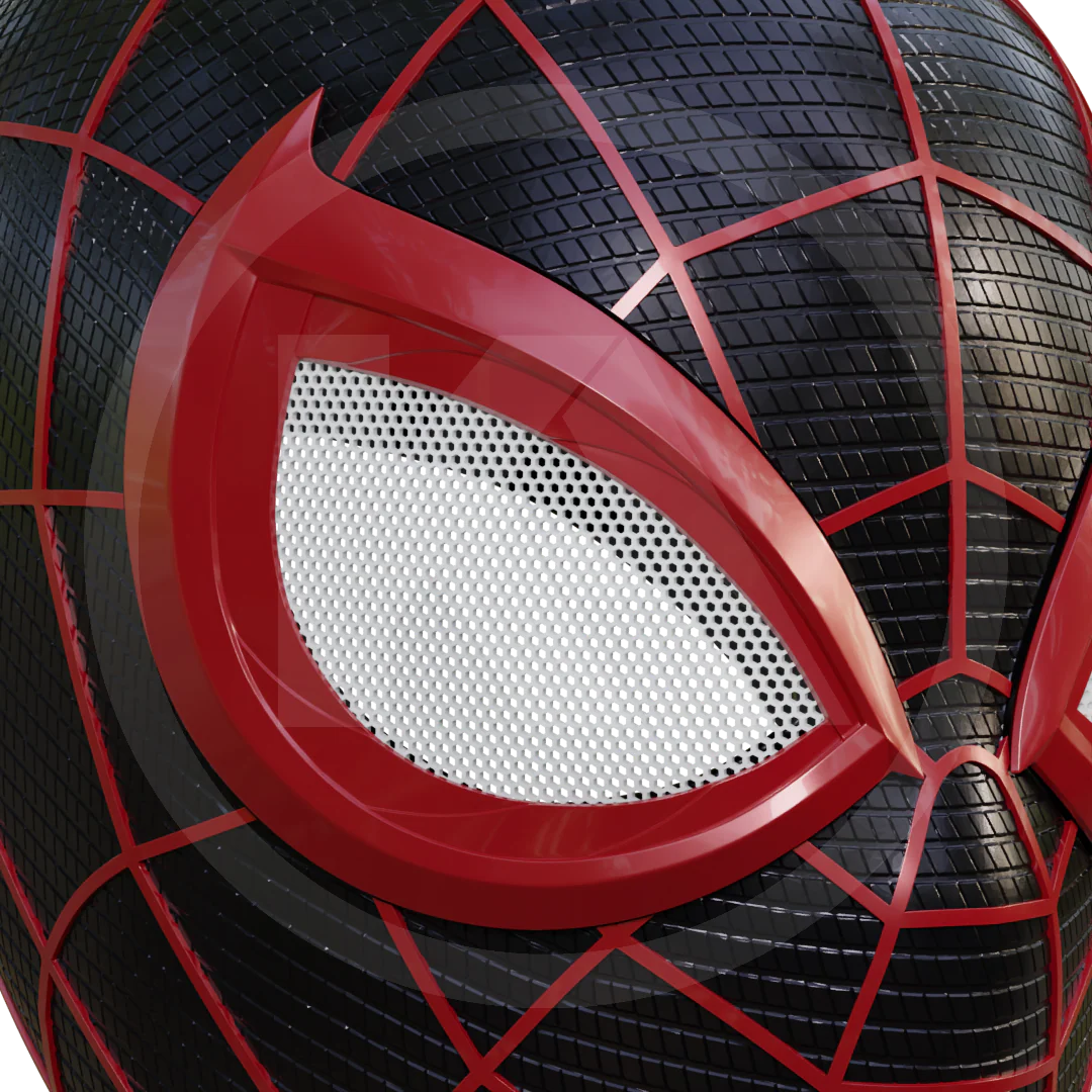 Spider Hero Upgraded Miles Helmet 3D Printable Model - Image 6