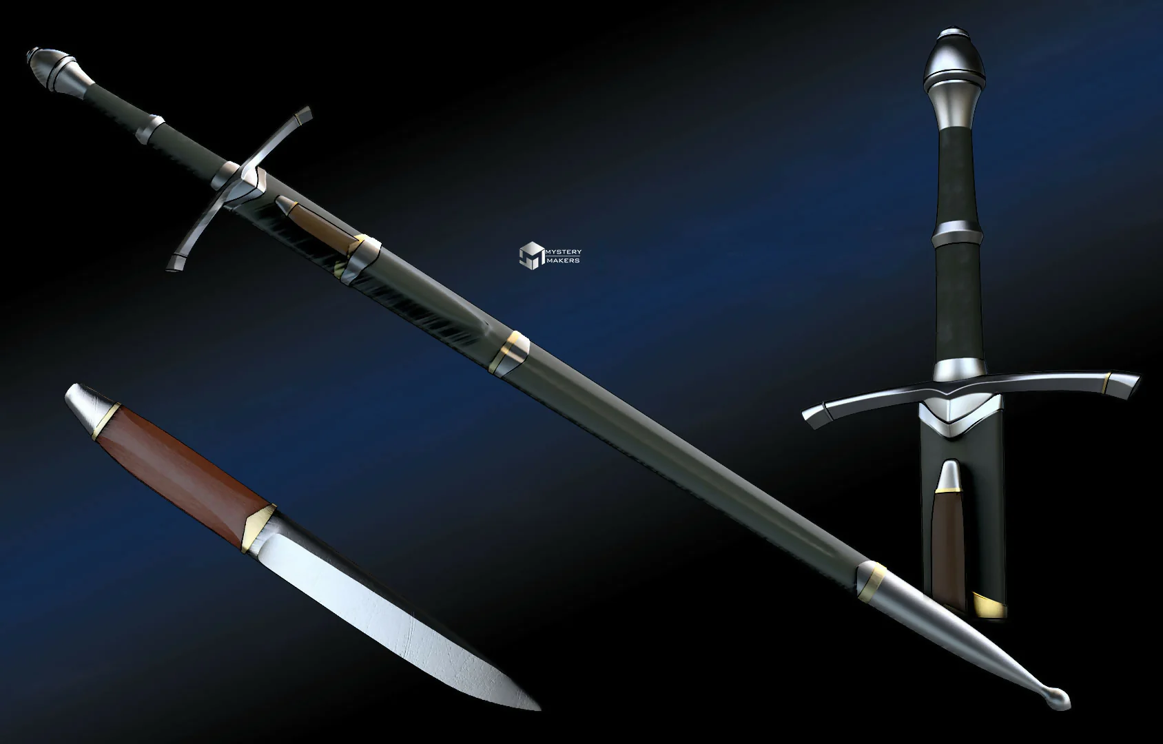 Strider’s sword with knife and sheath - Image 2