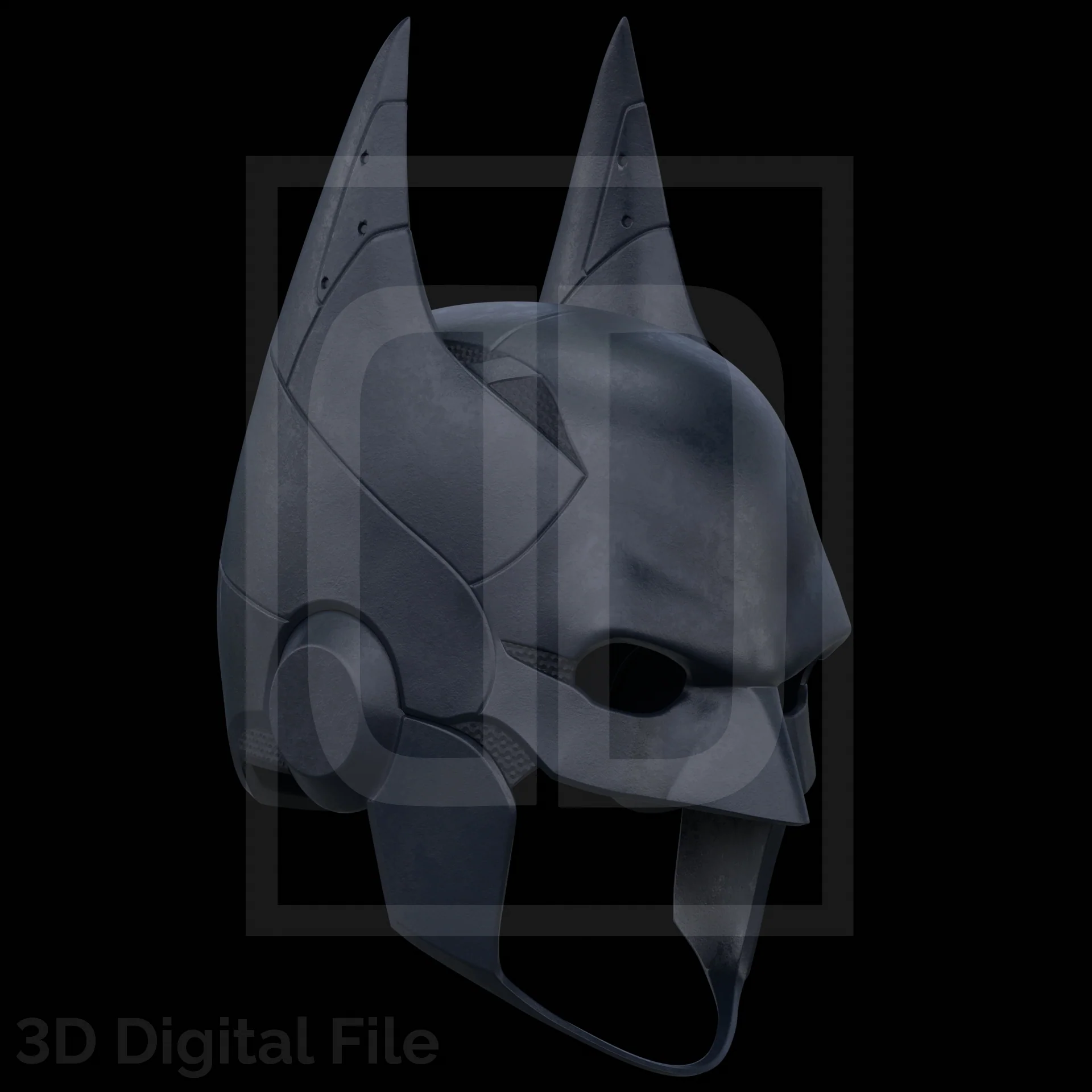 Tactical Bat Cowl 3D Model - Image 4