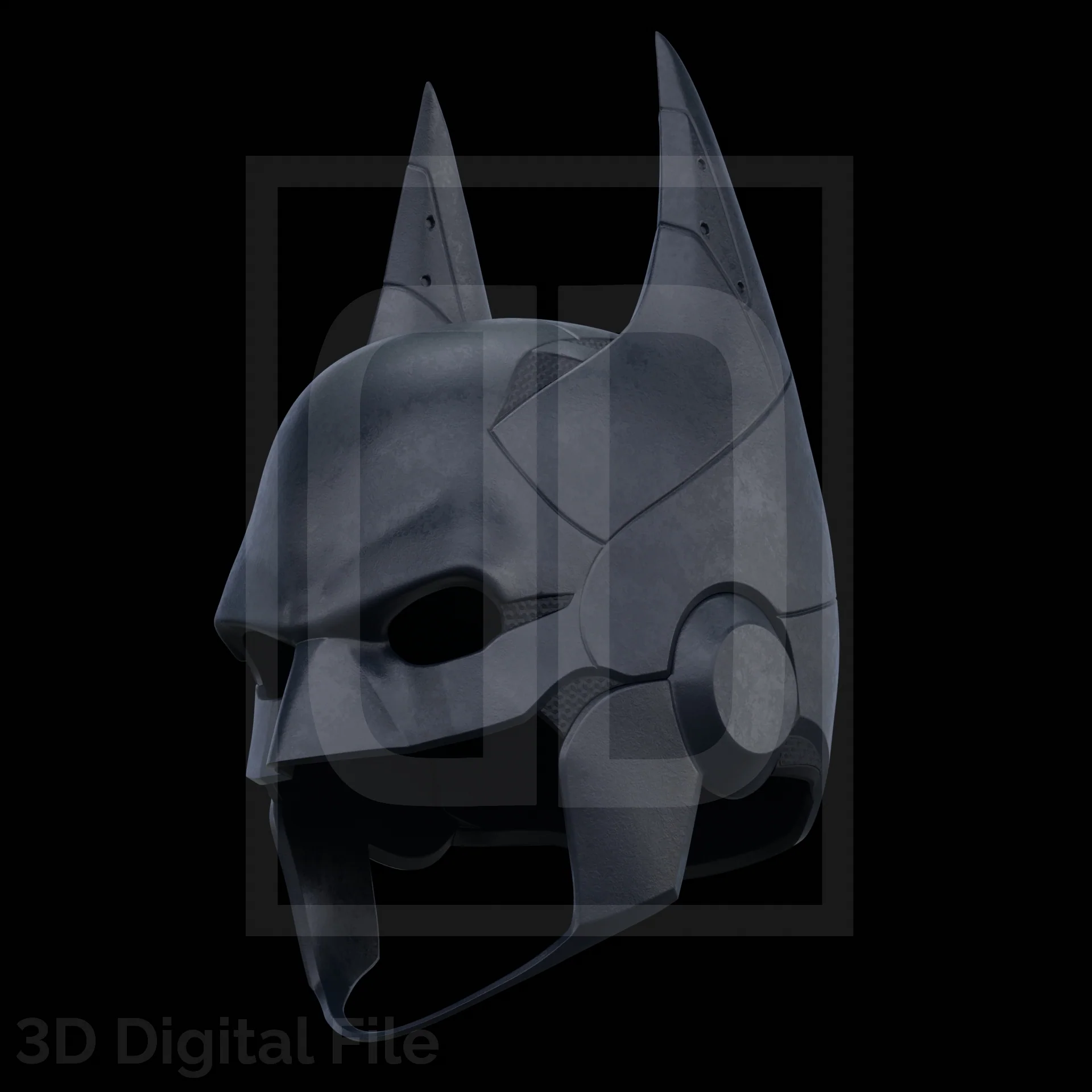 Tactical Bat Cowl 3D Model - Image 6