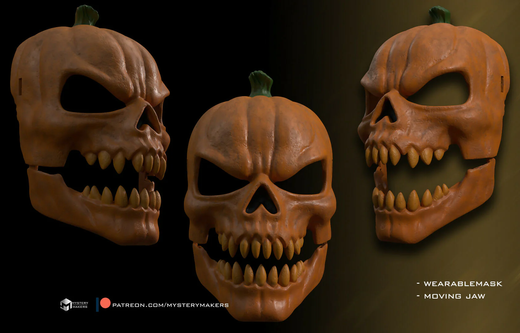 The Harvester - Pumpkin mask (moveable jaw) - Image 2