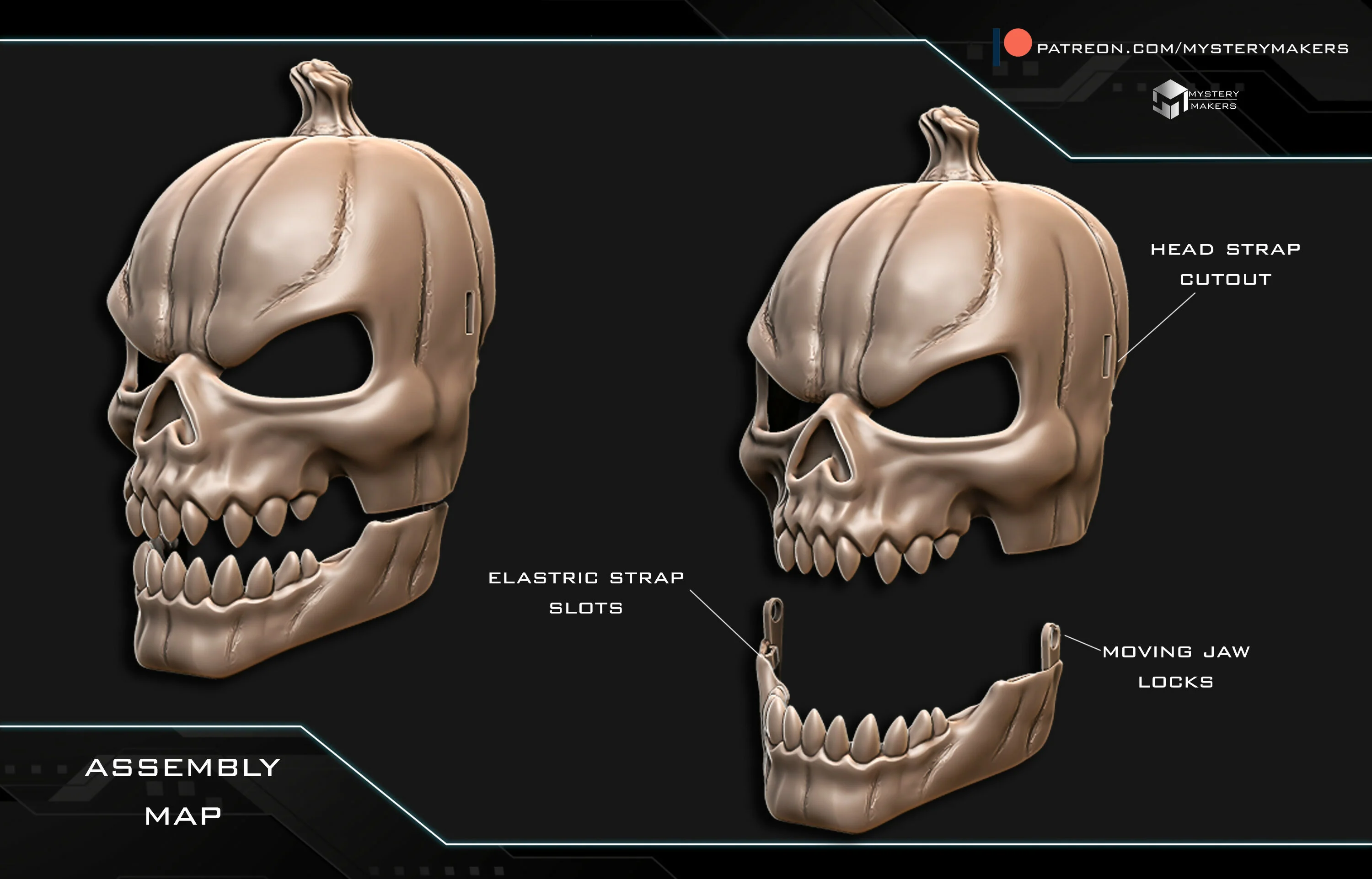 The Harvester - Pumpkin mask (moveable jaw) - Image 3