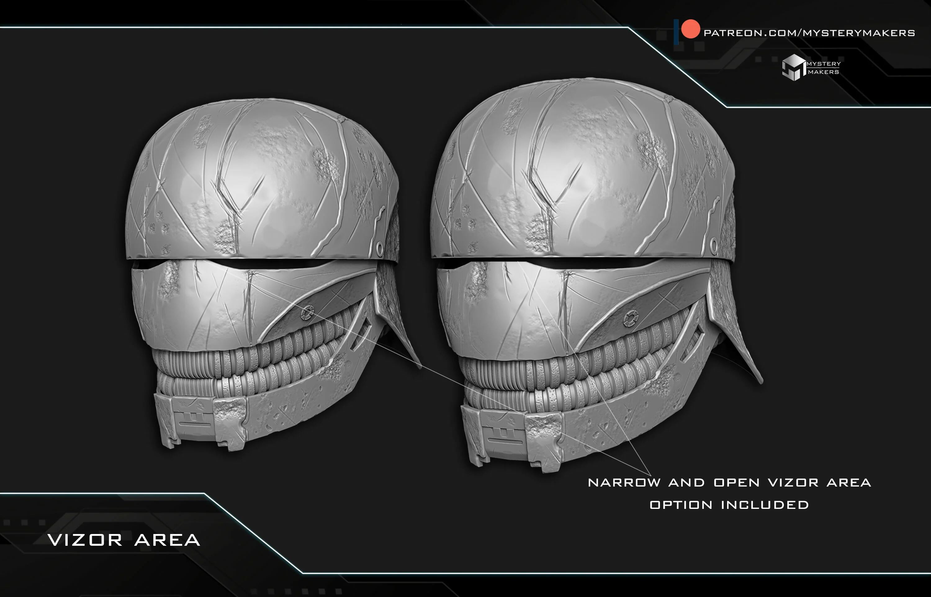 The Stranger Qimir Helmet 3D Print Model - Image 5