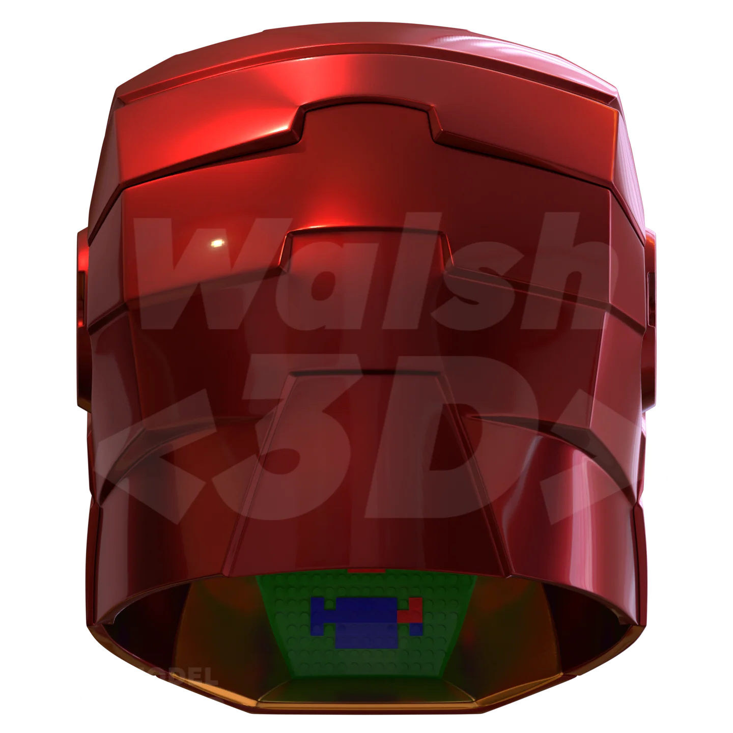 Toy Brick Metal Hero V2 Helmet 3D Print Model - Image 7