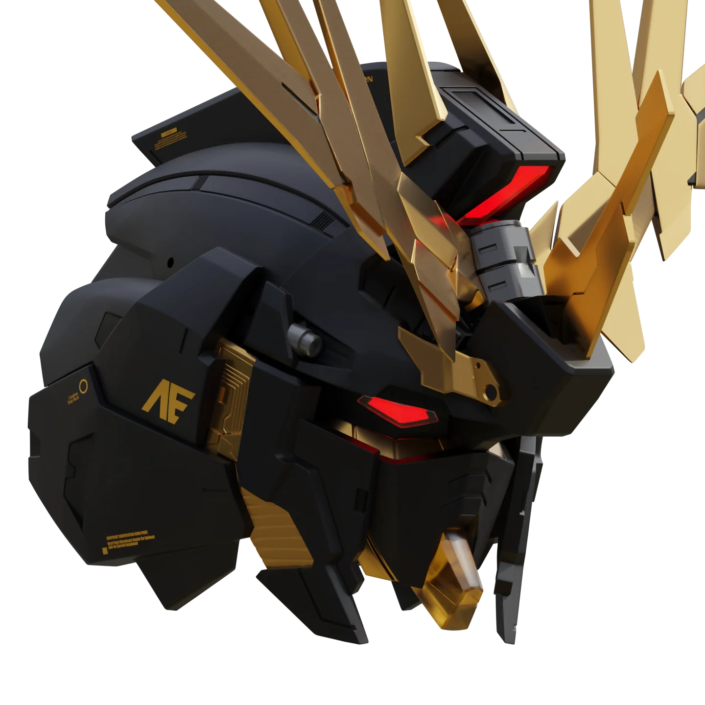 Transforming Gundam Banshee [RX-0 Unicorn] Helmet [3D Print Model] - Image 3