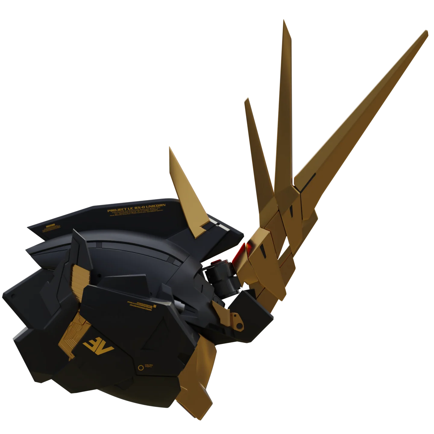 Transforming Gundam Banshee [RX-0 Unicorn] Helmet [3D Print Model] - Image 8