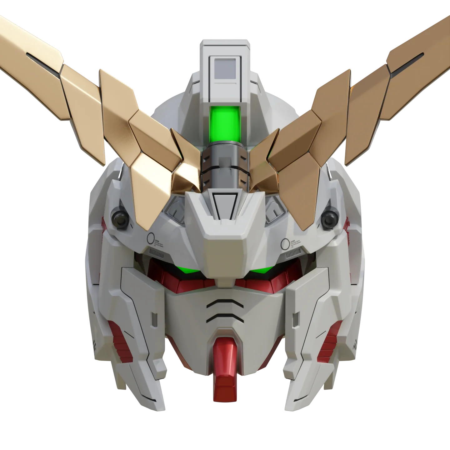 Transforming Gundam RX-0 Unicorn V2 Helmet 3D Printable Model