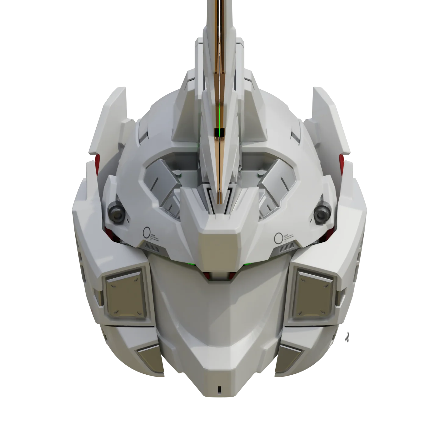 Transforming Gundam RX-0 Unicorn V2 Helmet 3D Printable Model - Image 4