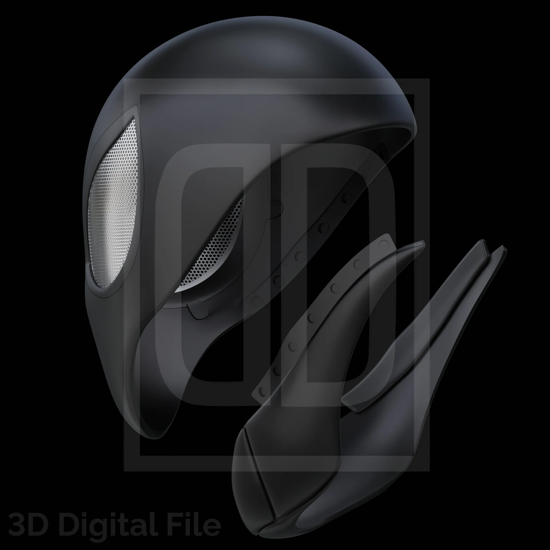 Webslinger Black Mask - SM2 PS5 3D Model - Image 3