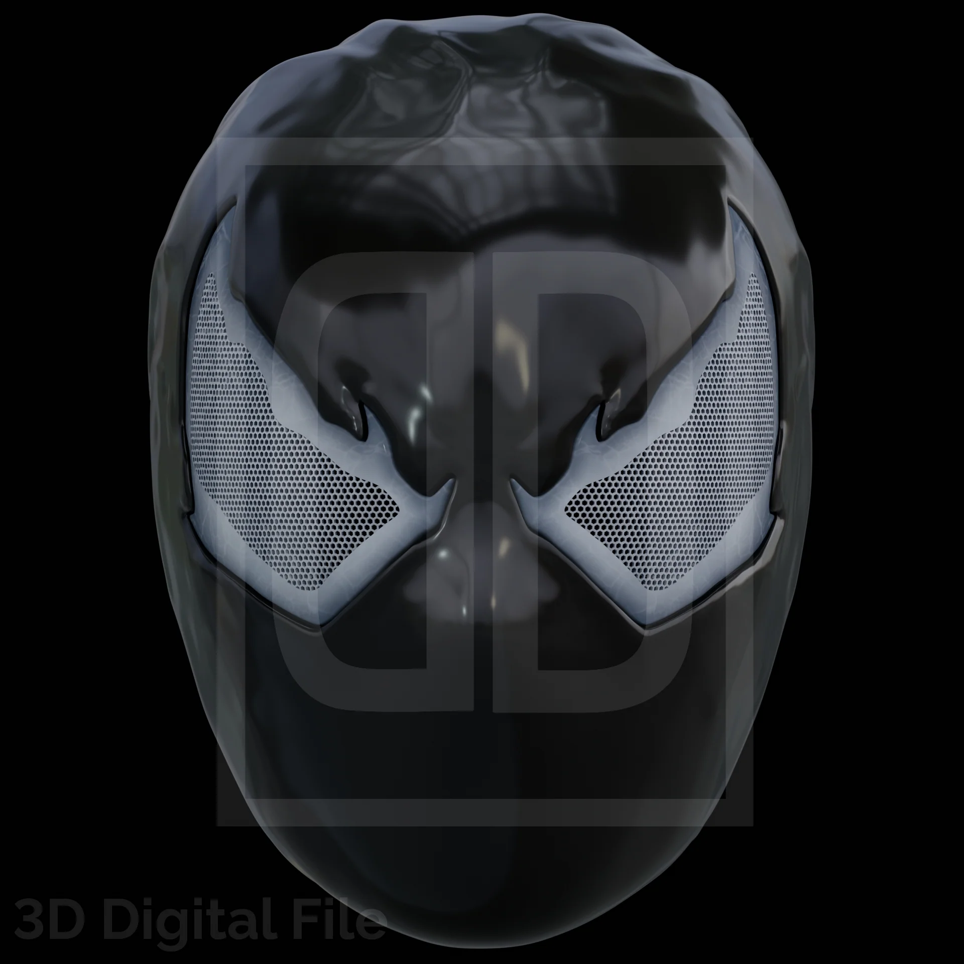 Webslinger Black Rage Mask - 3D Model - Image 5