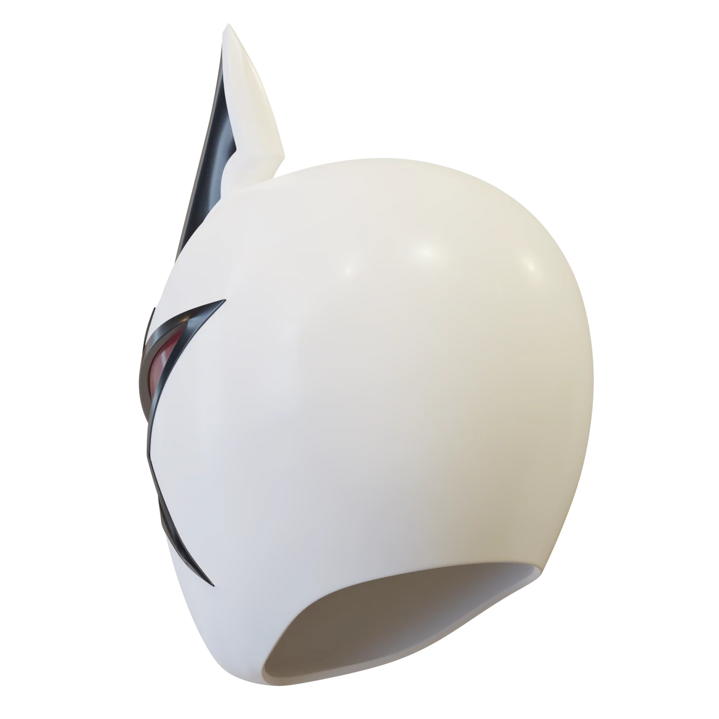 White Dino Ranger Helmet 3D Model - Image 4