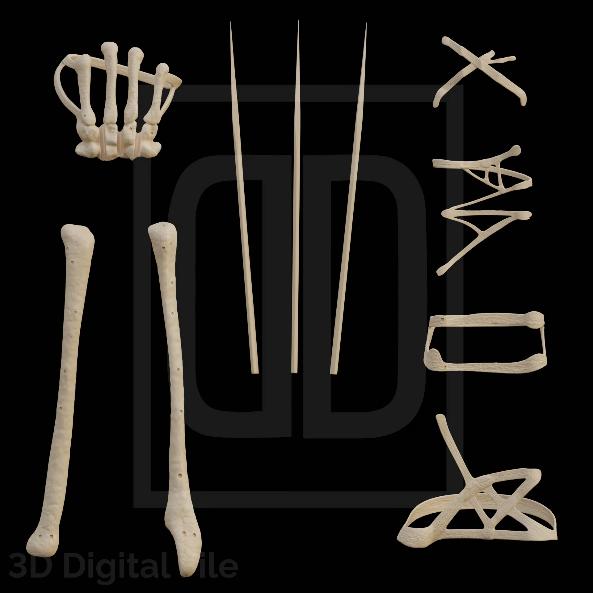 Wolf Berserk Claws 3D Model - Image 2