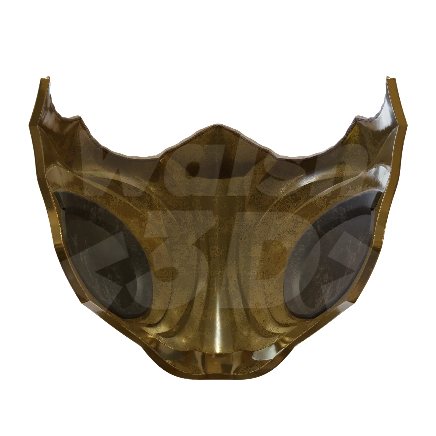 Yellow Fighter Mask 3D Print Model - Image 5