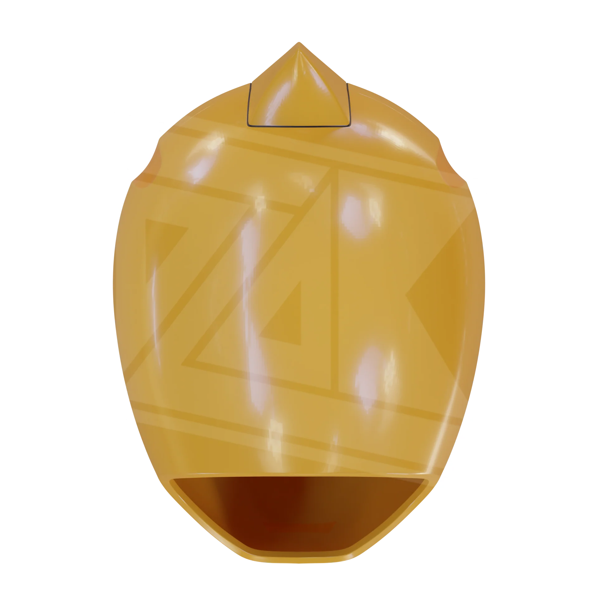 Yellow Dino Ranger Helmet 3D Model - Image 6